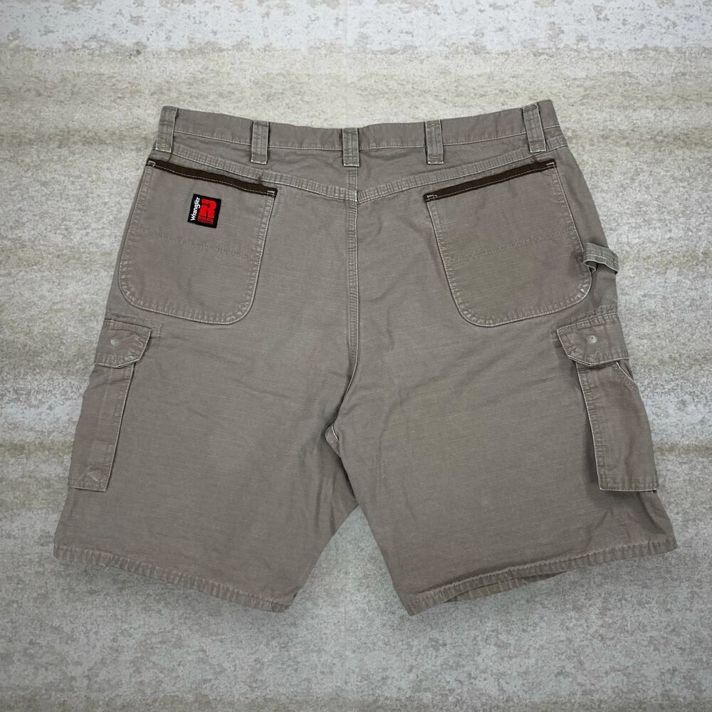 Vintage 90s Wrangler Carpenter Cargo Shorts 42x11 Chocolate Brown 11" Inseam